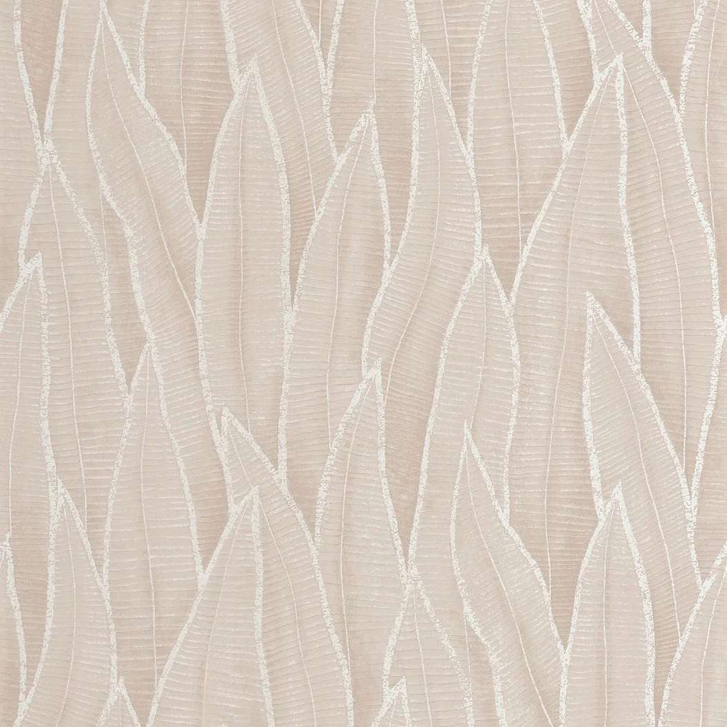 Design tapéta levél mintával beige színben