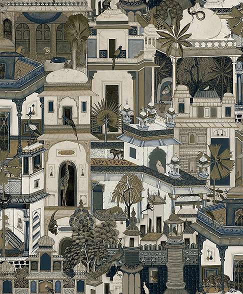Design tapéta marokkó város afrikai állatos mintával