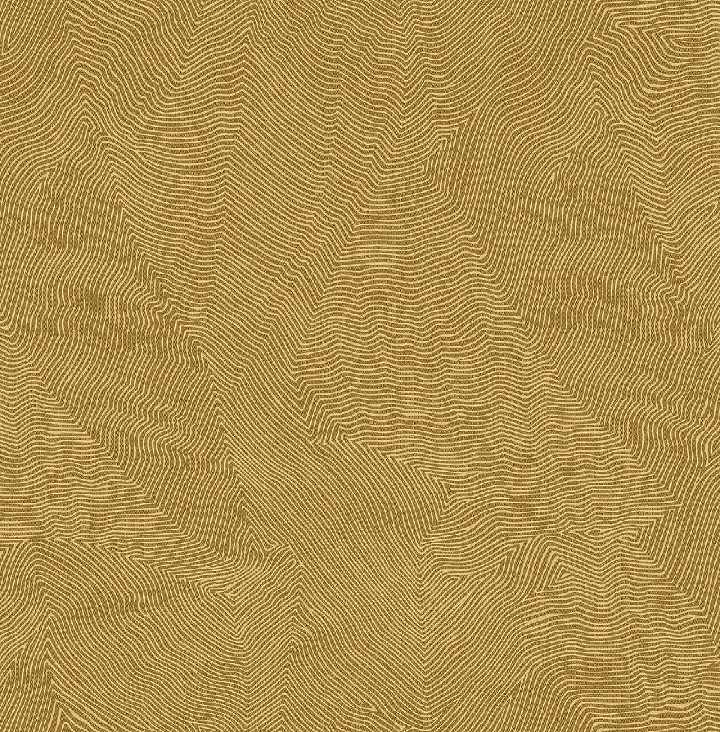 Design tapéta metál arany hullámos mintával
