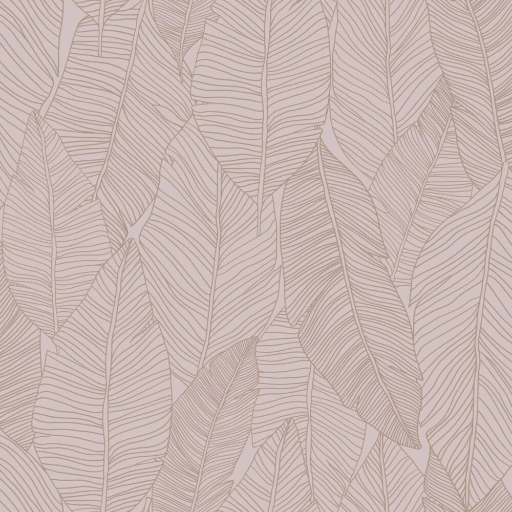 Design tapéta minimalista púder rózsaszín banán levél mintával