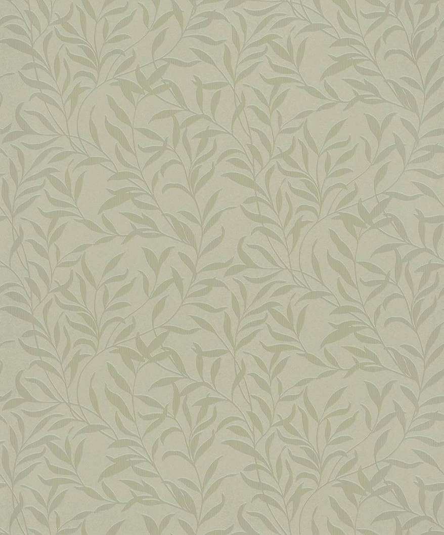 Design tapéta olivazöld elegáns leveles mintával