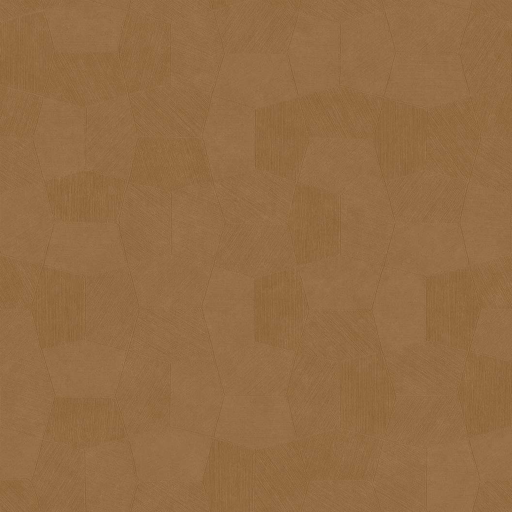 Design tapéta ötszög mintával matt terrakotta színben