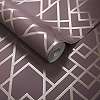 Design tapéta rosegold lila geometriai mintával