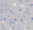 Design tapéta szürke alapon lila rózsaszín virág mintával