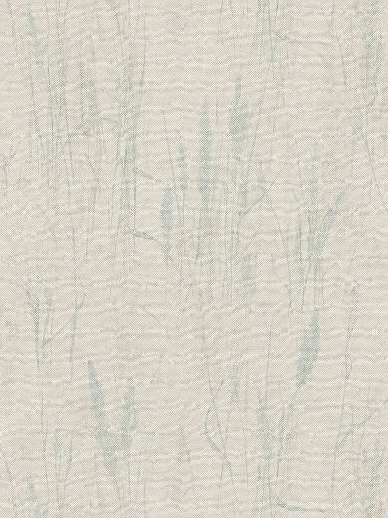 Design tapéta szürke és fényes ezüst búzakalász mintával