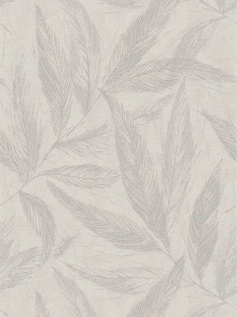 Design tapéta szürke és fényes ezüst madártoll mintával