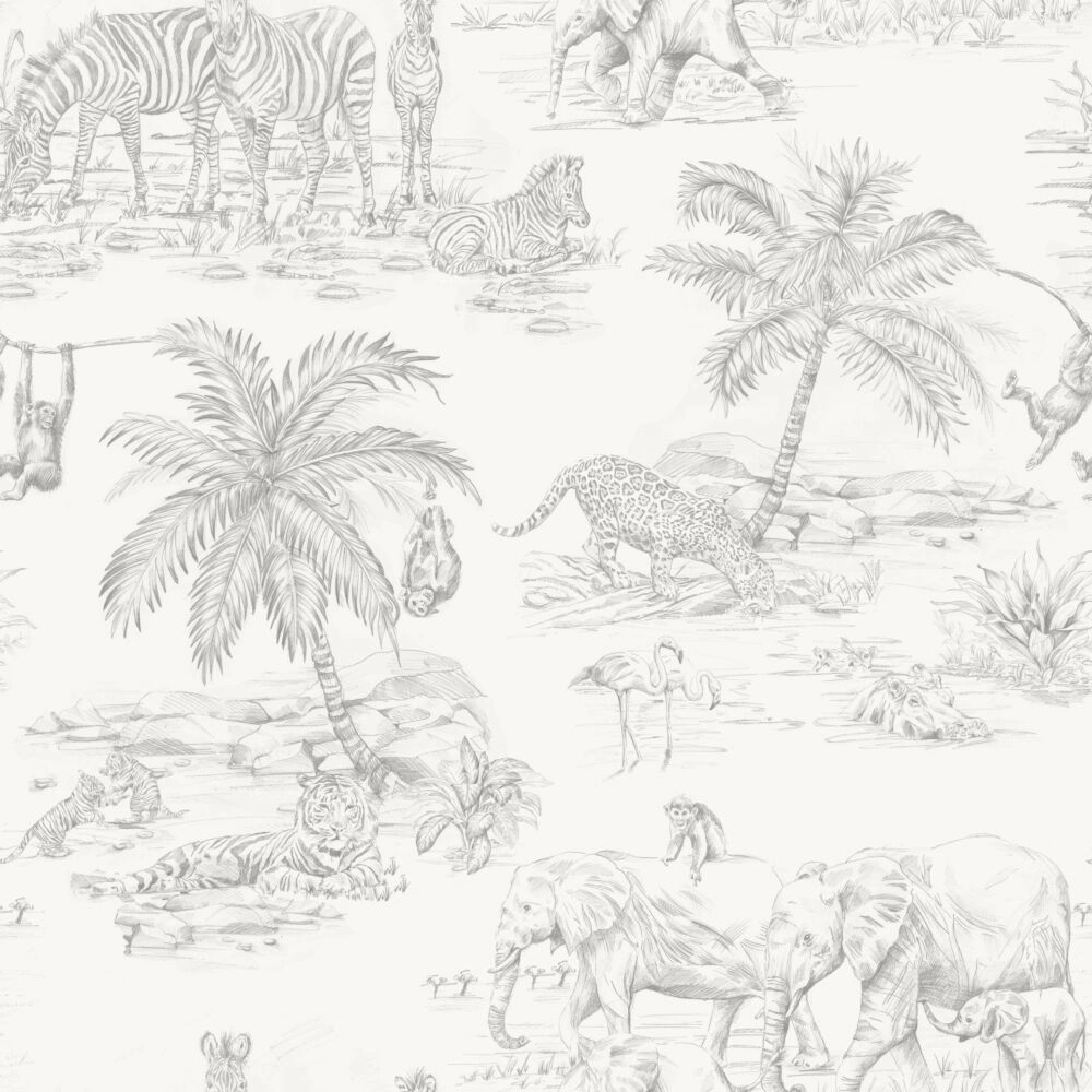 Design tapéta trópusi fa és állat mintákkal gyögyház alapon