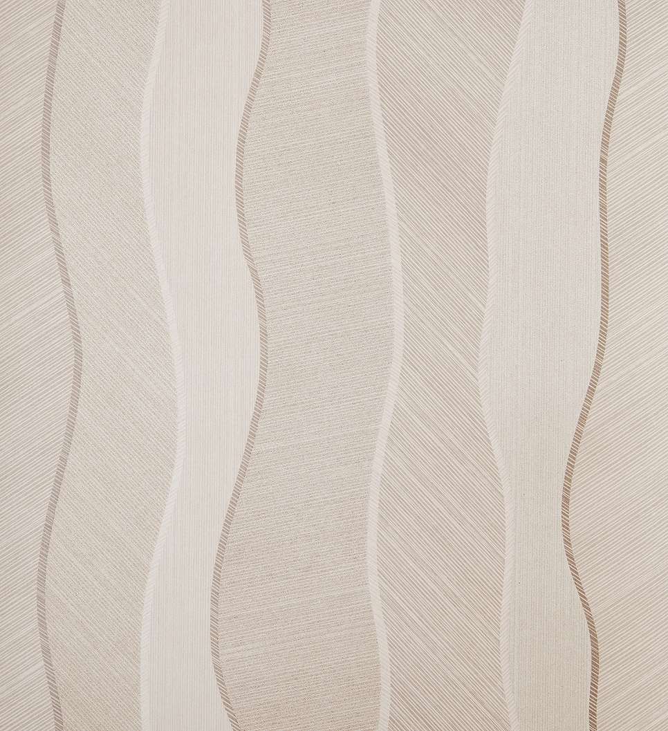 Design tapéta üveggyöngyös felületű hullámos csíkos mintával beige színben