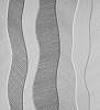 Design tapéta üveggyöngyös felületű hullámos csíkos mintával szürke színben