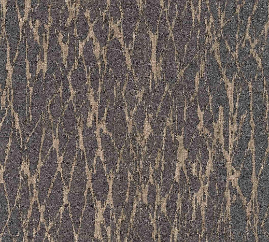 Design tapéta vakolathatású mintával fekete-beige és flitteres színben