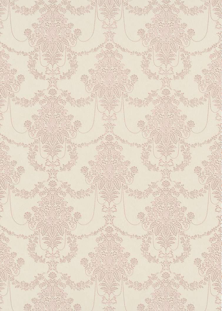 Design tapéta vintage barokk mintával beige és rózsaszín színben
