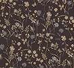Design tapéta virág mintával barna színben 70cm széles