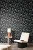 Design tapéta virág mintával fekete színben 70cm széles