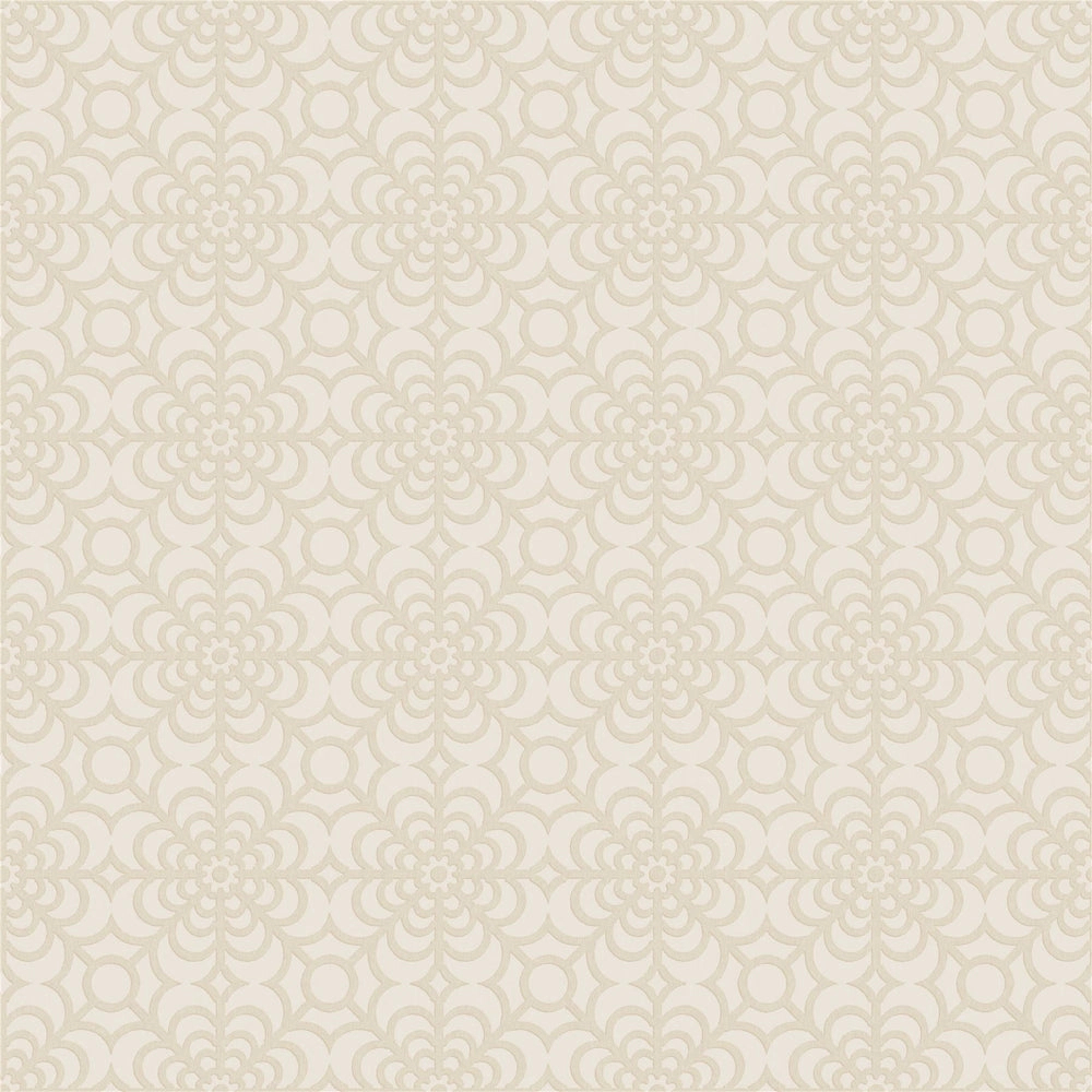 Design tapéta virág mintával krém színben