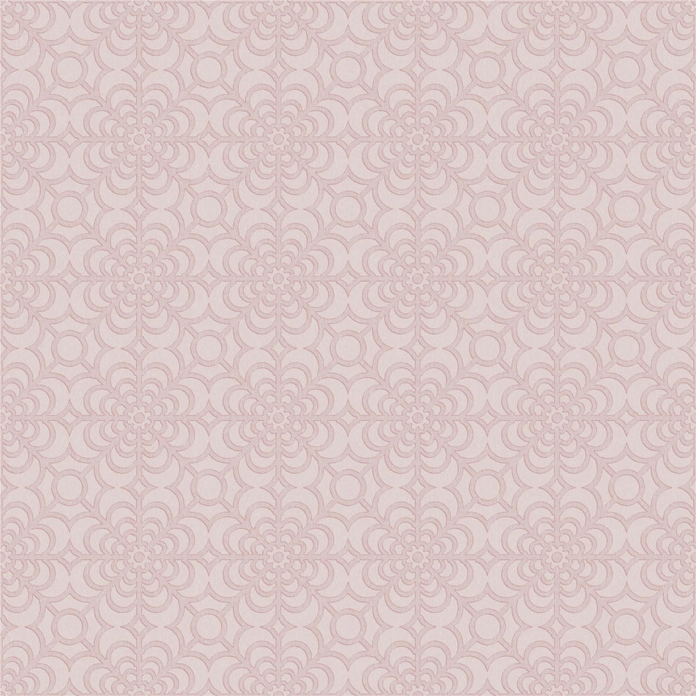 Design tapéta virág mintával pasztelrózsaszín színben