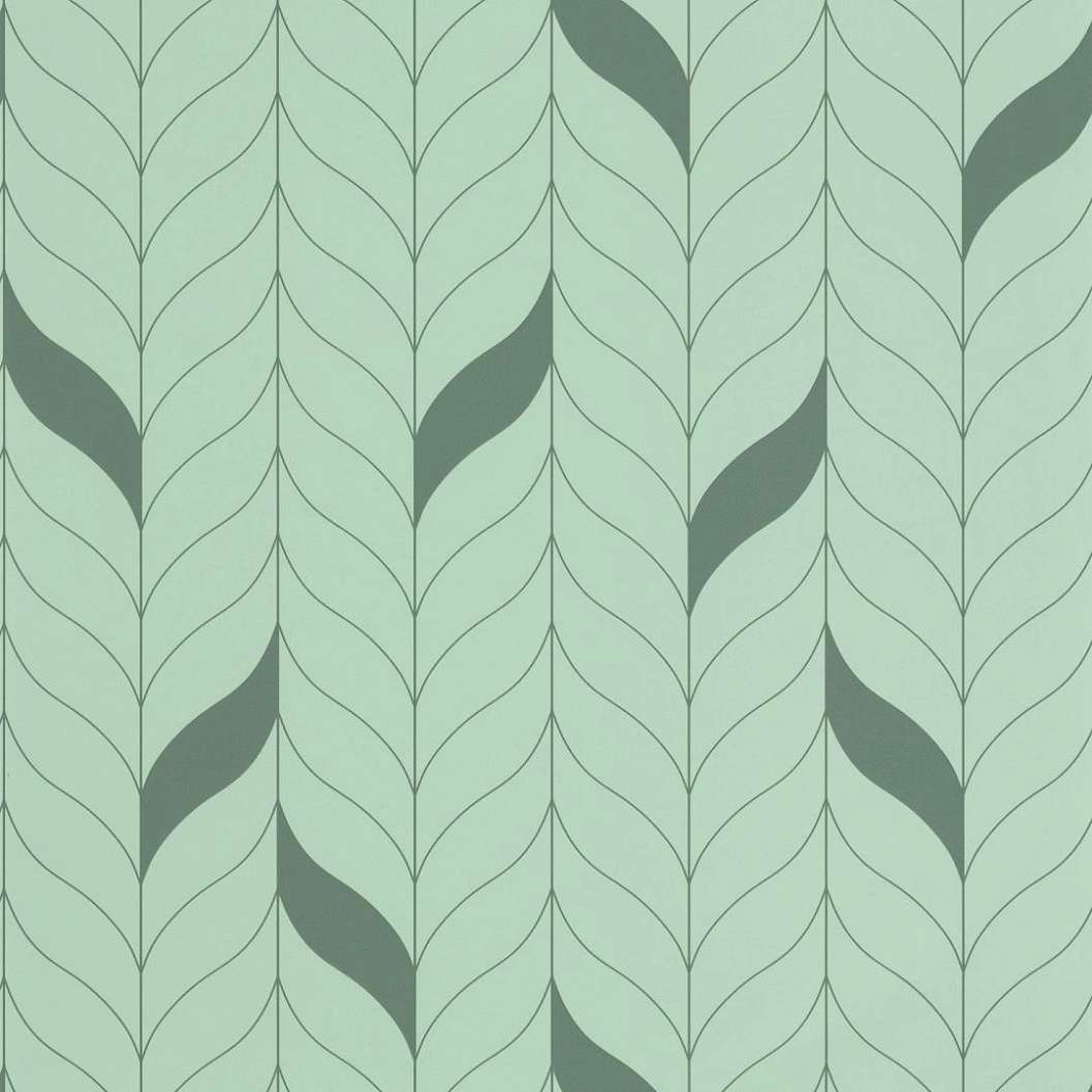 Design tapéta zöld elegáns hullámos mintával