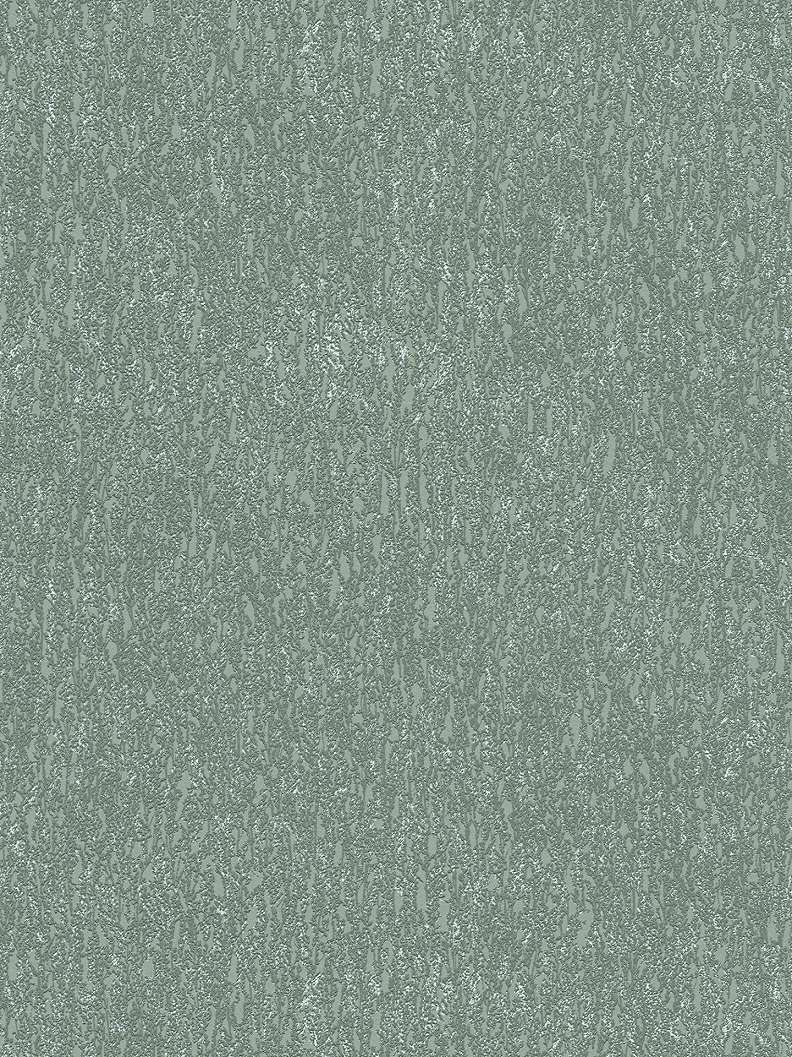 Design tapéta zöld és fényes ezüst zuzmara mintával