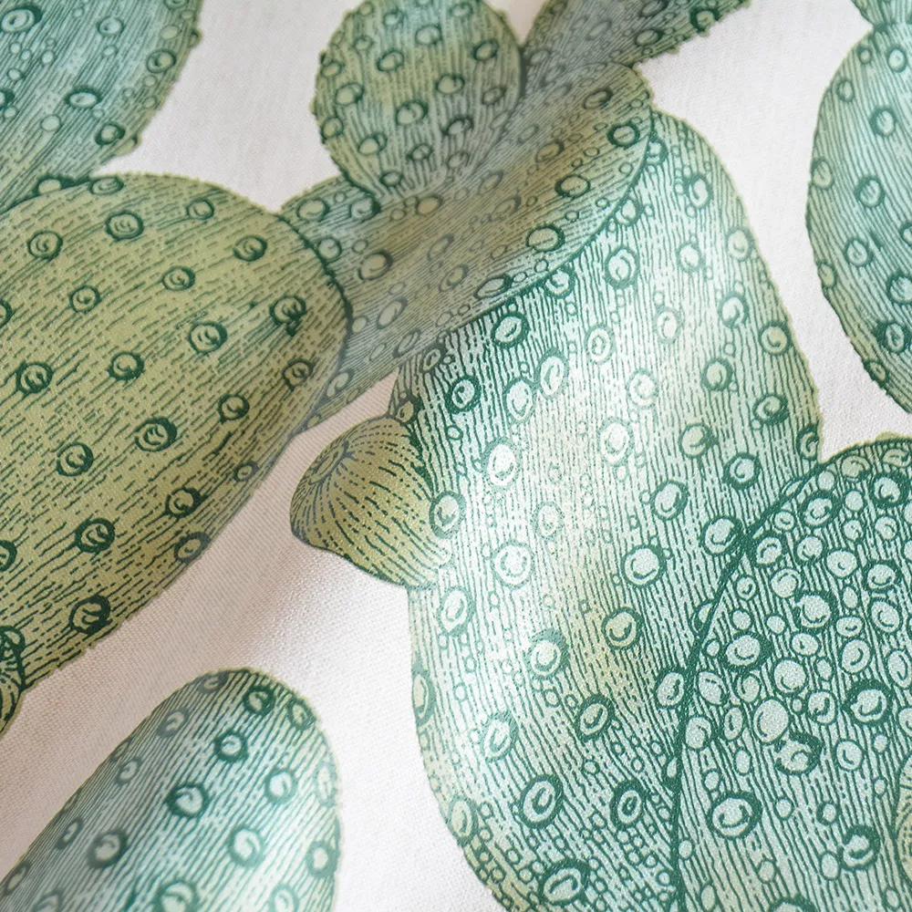 Design tapéta zöld kaktusz mintával