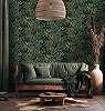 Design tapéta zöld trópusi pálmaleveles mintával