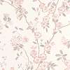 Design taupe, rózsaszín tavaszi virágzás mintás tapéta