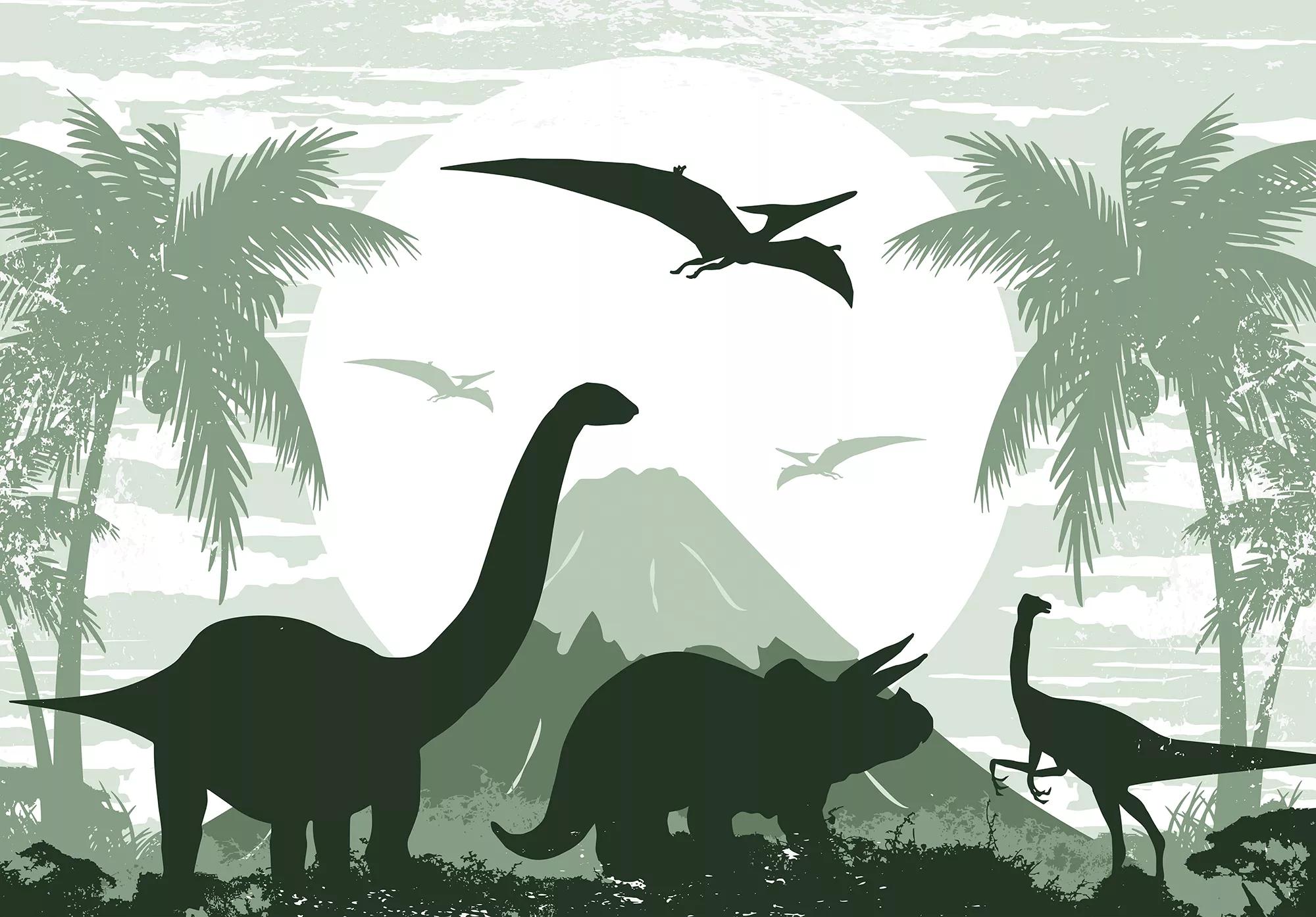 Dinoszaurusz mintás fali poszter gyerekszobába 368x254 vlies