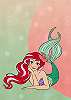 Disney Ariel mintás vlies poszter tapéta gyerekszobába