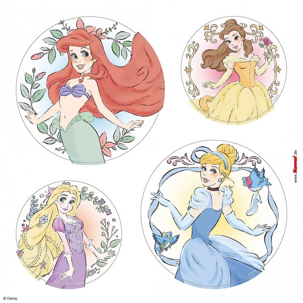 Disney hercegnők mintás ablak matrica