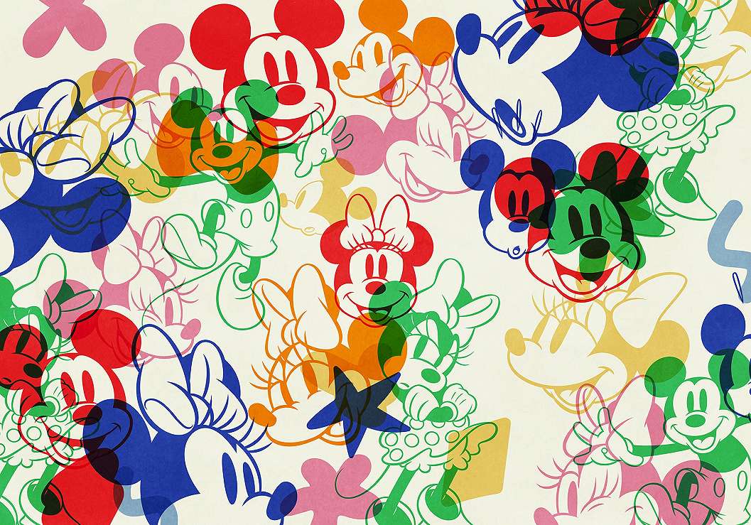 Disney Mickey egeres mintás színes posztertapéta