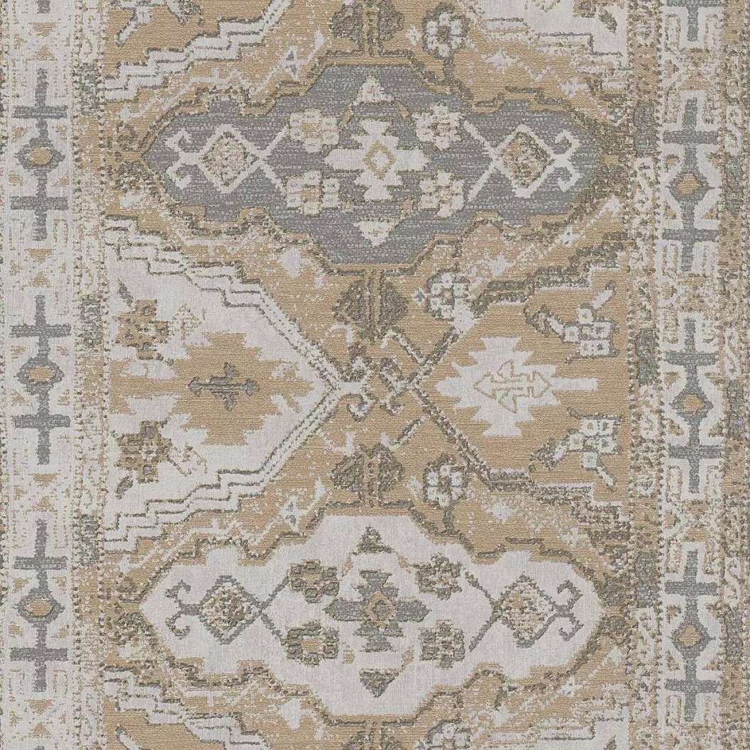 Drapp barna marokkói népies szőnyeg mintás vlies design tapéta
