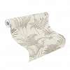 Drapp pálmafa mintás design tapéta textilhatású alapon