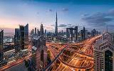 Dubai éjszaki fényei vlies fali poszter