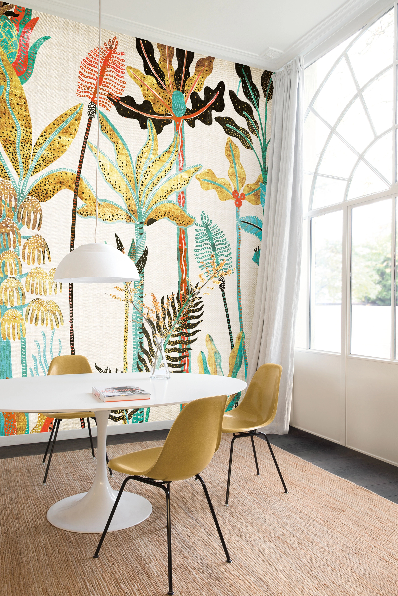 Egyedi Khroma poszter tapéta pálmafa mintával (508cm) szélesség X magasság (300cm)