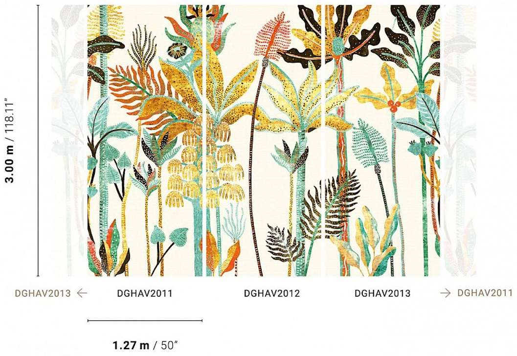 Egyedi Khroma poszter tapéta pálmafa mintával (508cm) szélesség X magasság (300cm)