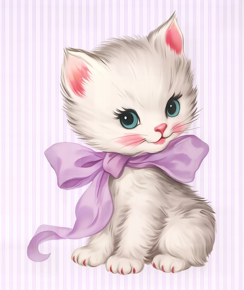 Egyedi kiscica mintás fotótapéta 210x250cm méretben