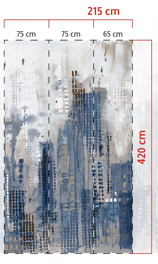Egyedi loft felhőkarcolók mintás poszter tapéta 215cm (szélesség) X 420cm (magasság)