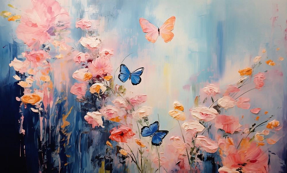 Egyedi pillangó mintás vinyl poszter 455cm (szélesség) X 275cm (magasság)