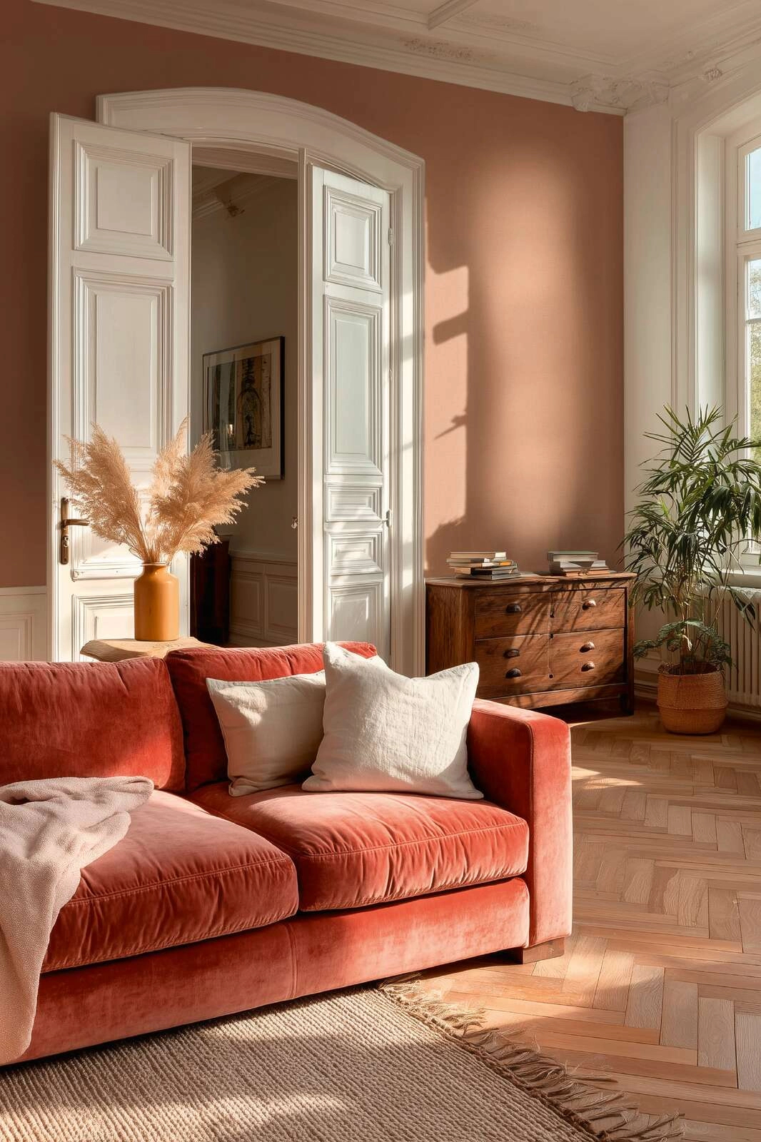 Egyszínű design tapéta matt mackóbarna színben