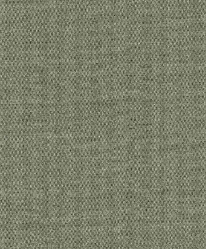 Egyszínű szürkés mohazöld dekor tapéta textílhatással
