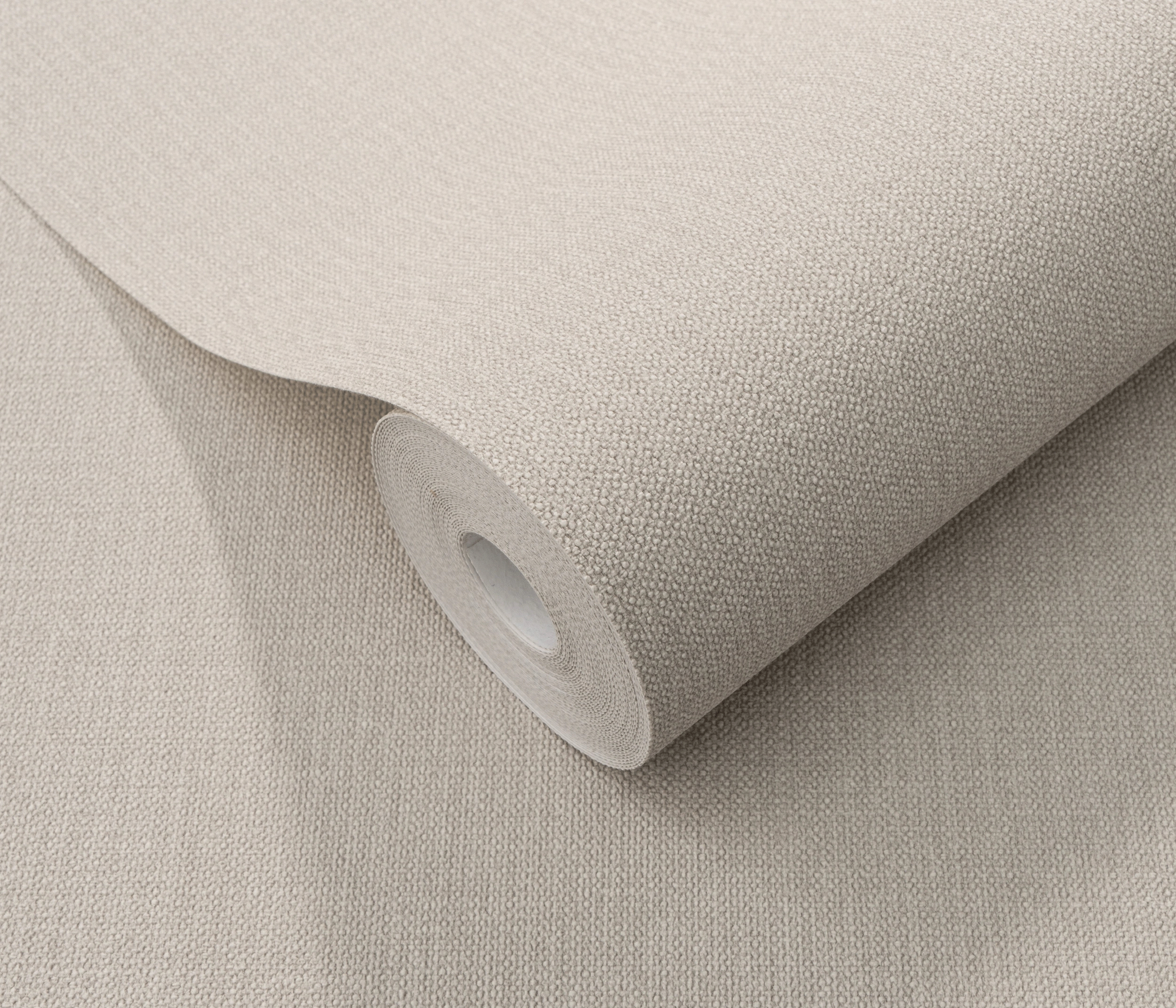 Egyszínű textilhatású design tapéta krém színben