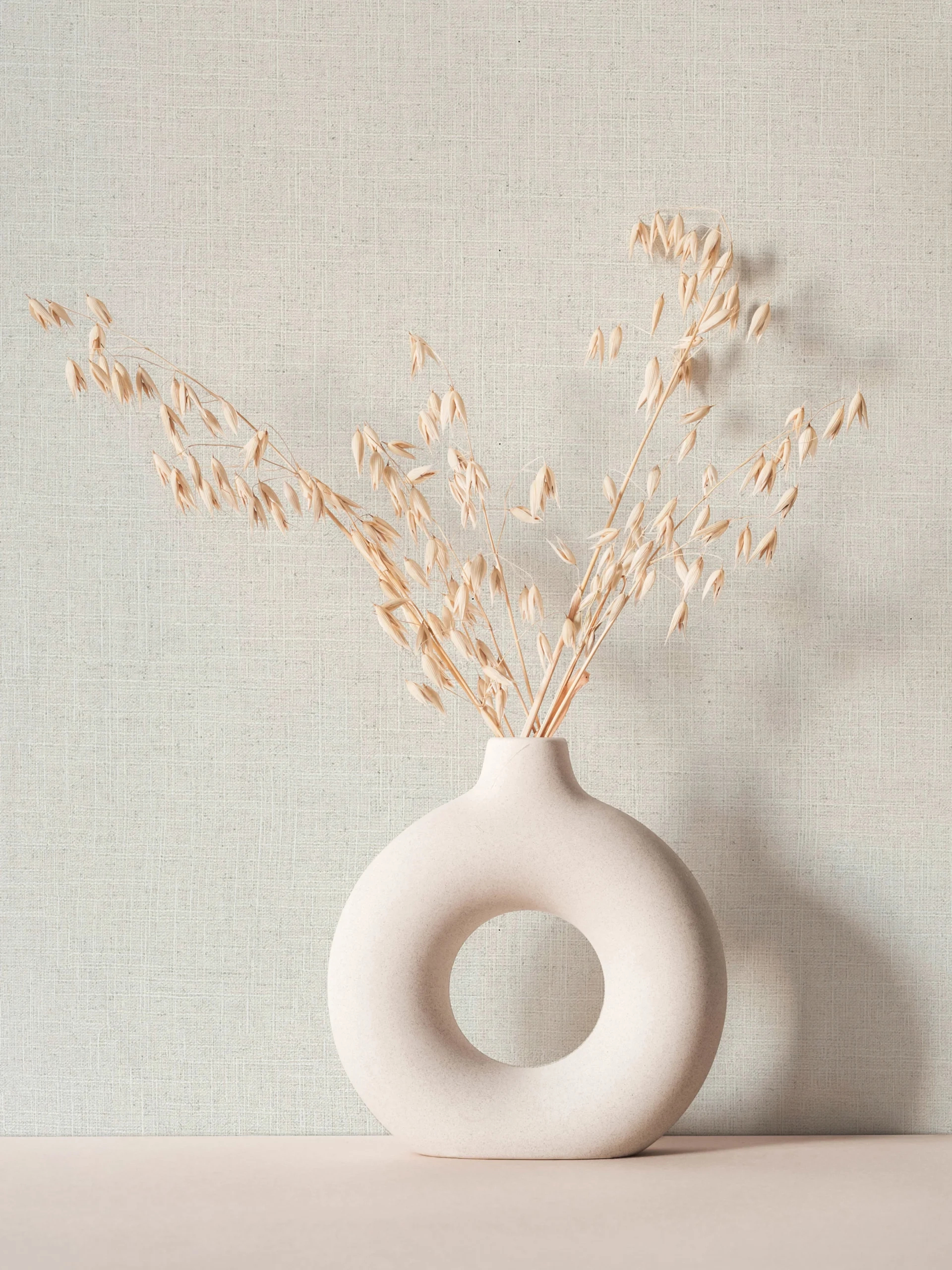 Egyszínű textilmintás meleg világosszürke tapéta