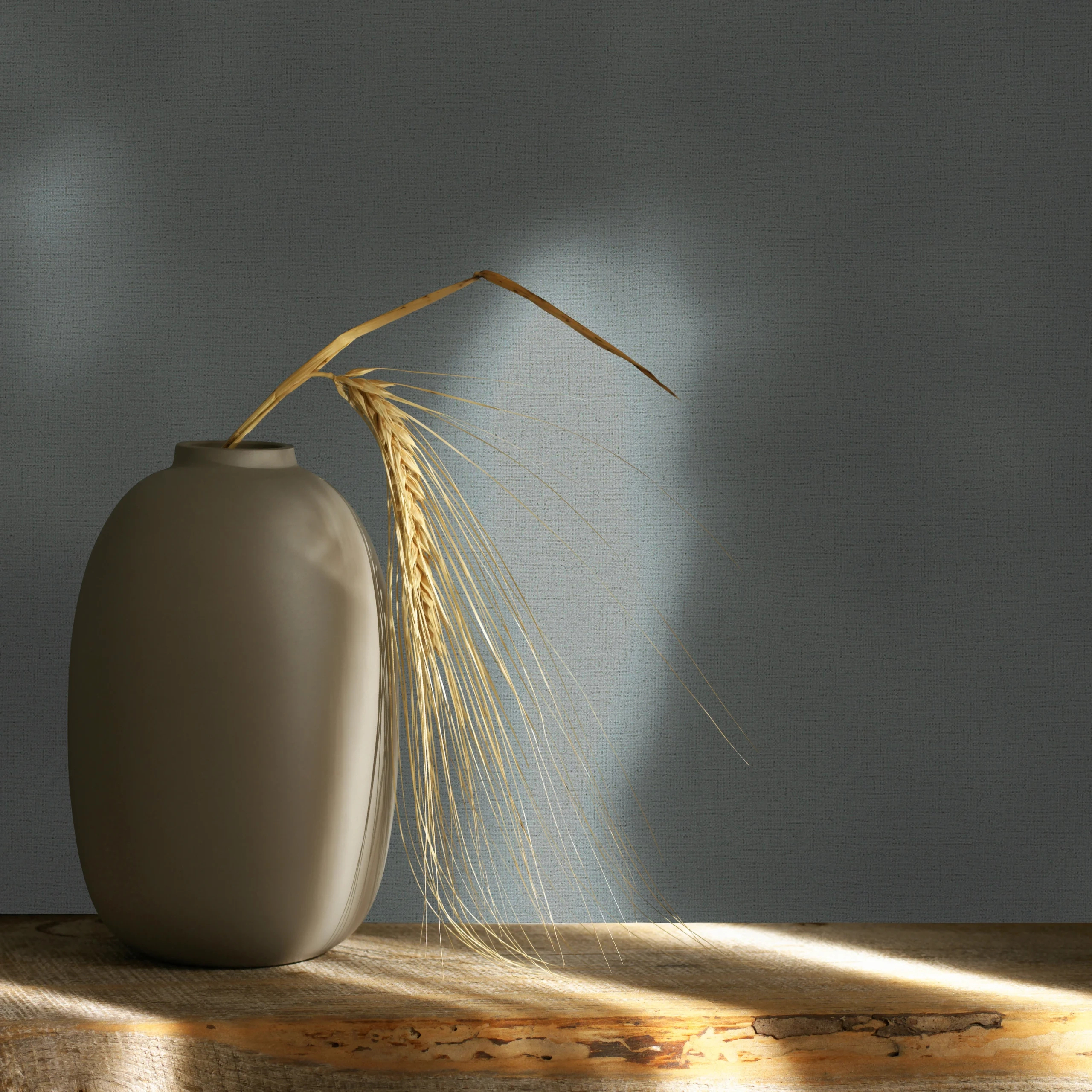 Egyszínű textilmintás sötétszürke tapéta