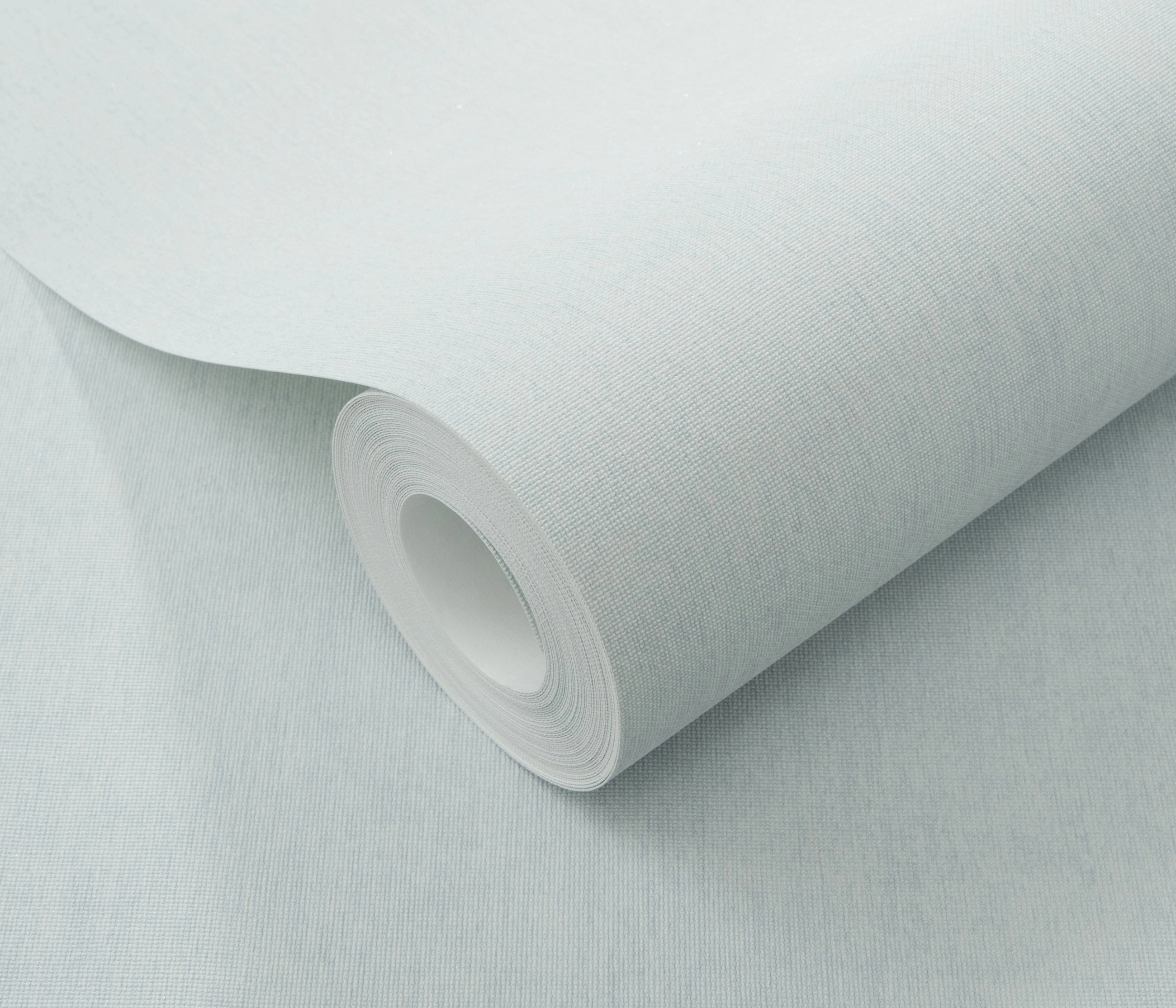 Egyszínű világos kék textil mintás design tapéta