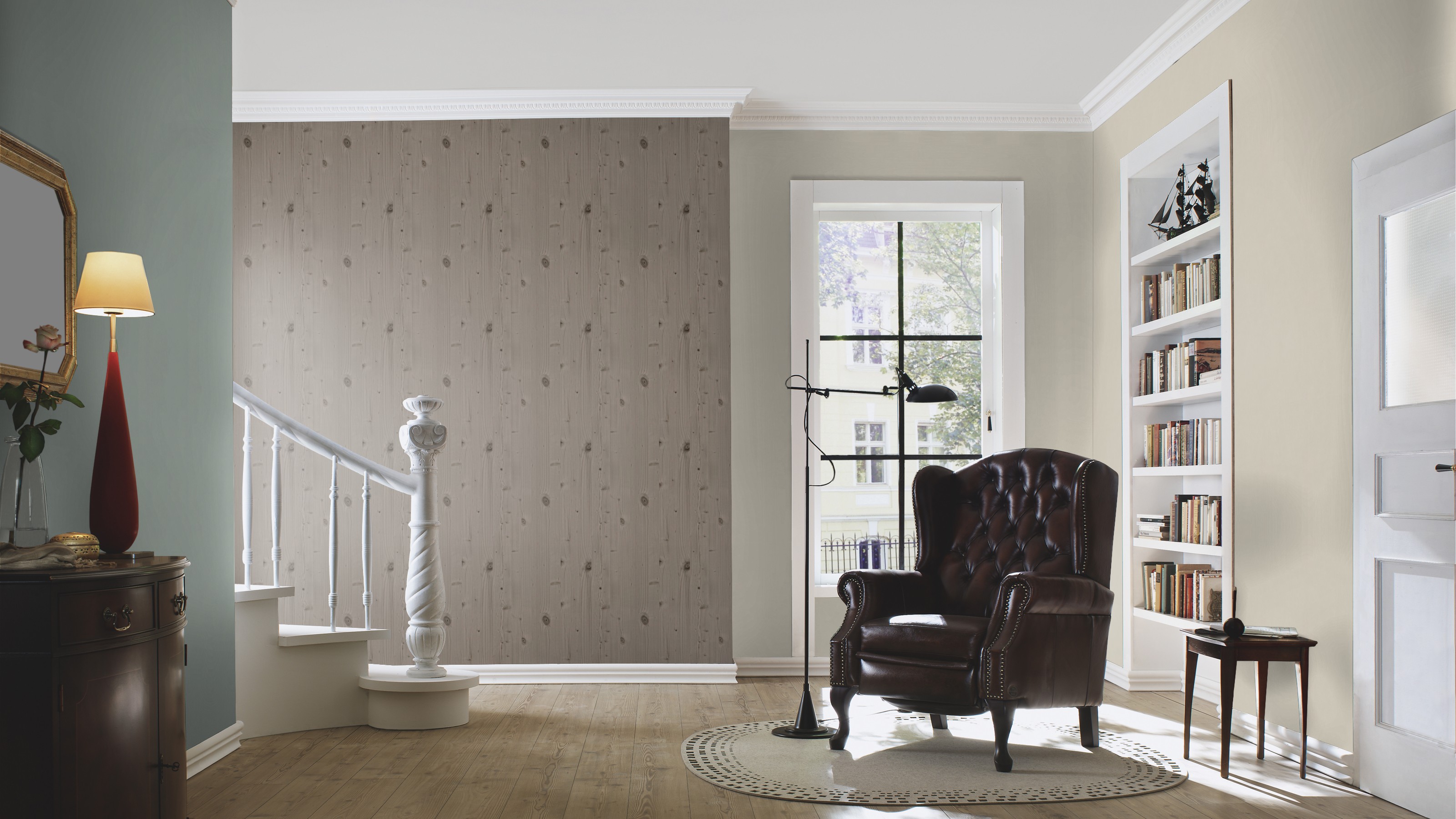 Egyszínű világosszürke modern tapéta