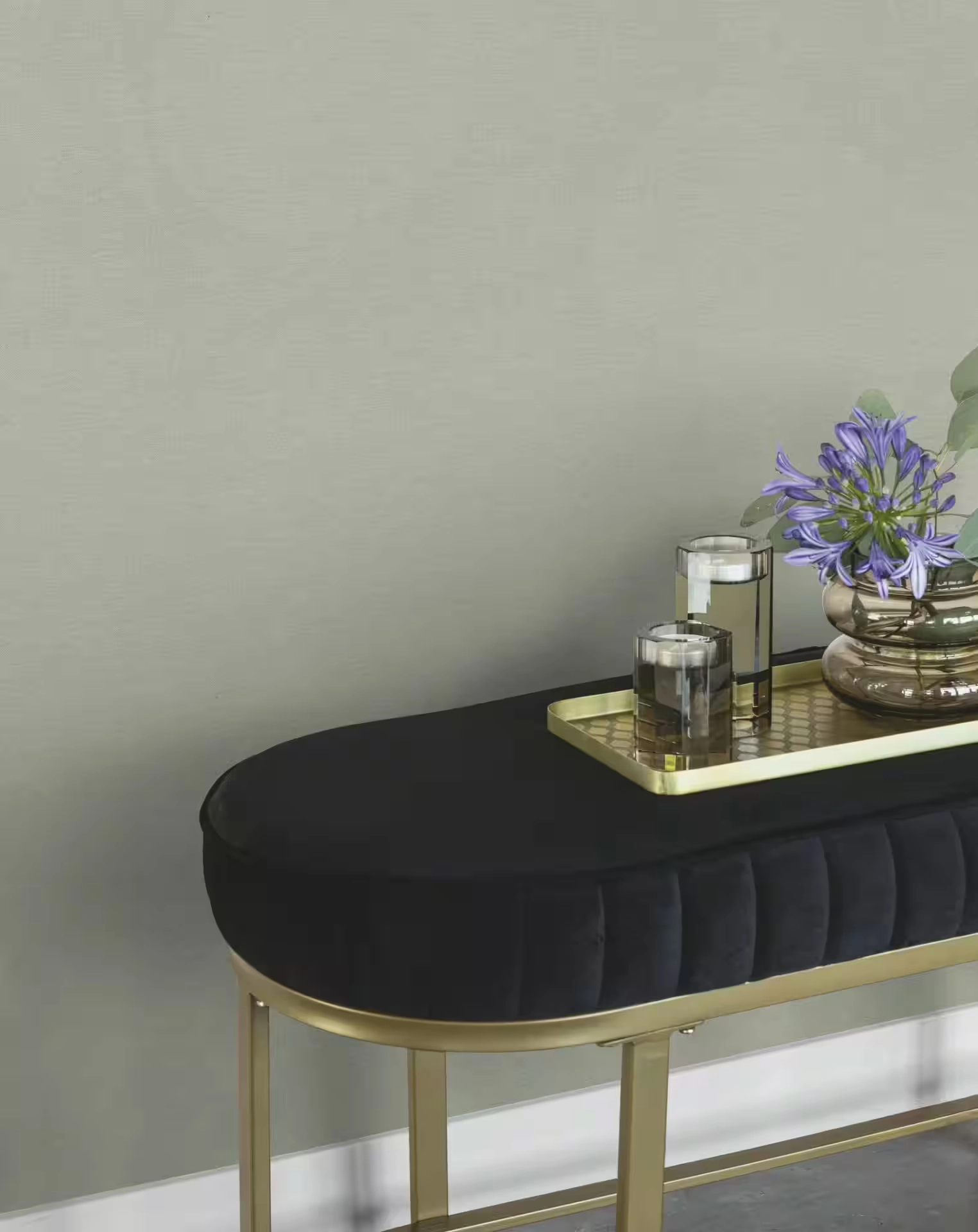 Egyszínű zöldes szürke dekor tapéta textílhatással