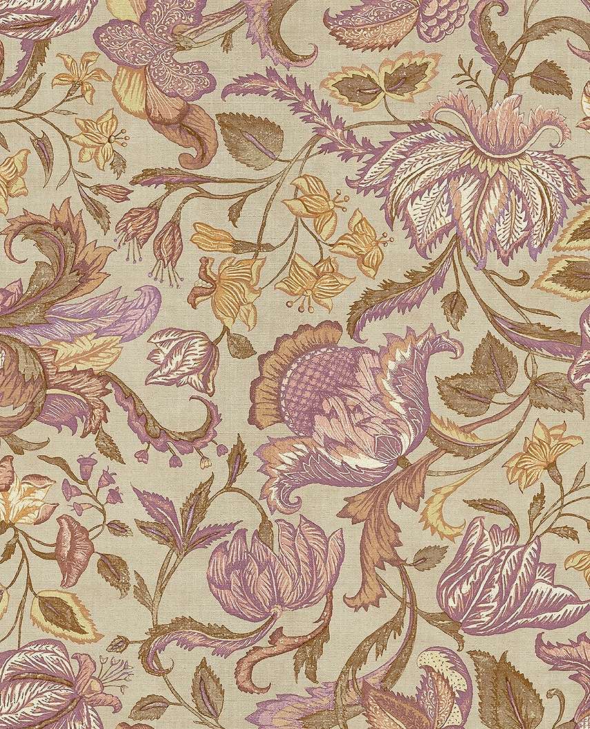 Eijffinger akantusz virág mintás lila színű vinyl design tapéta