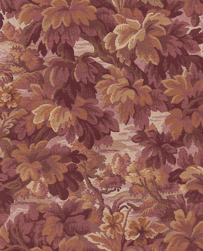 Eijffinger bordó színű faág és virág mintás design tapéta