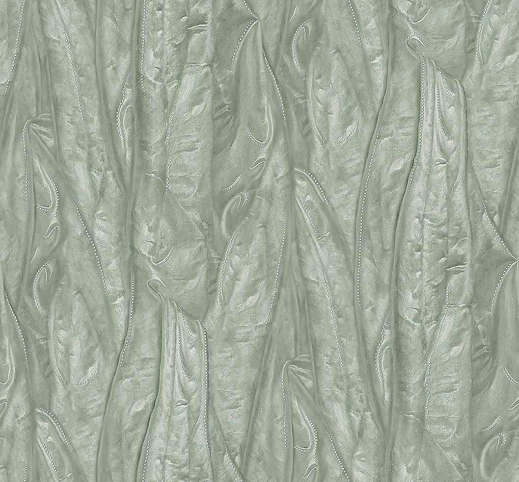 Eijffinger fotótapéta zöld színű bársony drapéria mintával