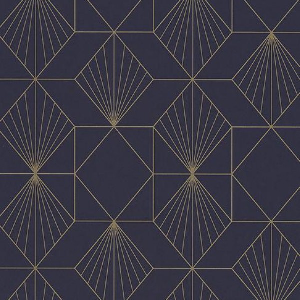 Eijffinger Geonature geometriai mintás tapéta kékes-lila