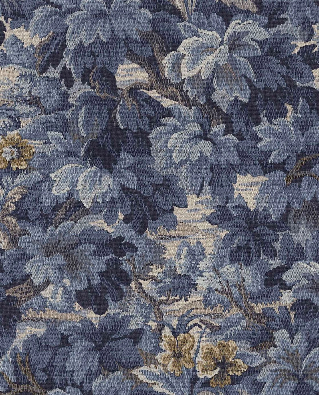 Eijffinger kék színű faág és virág mintás design tapéta