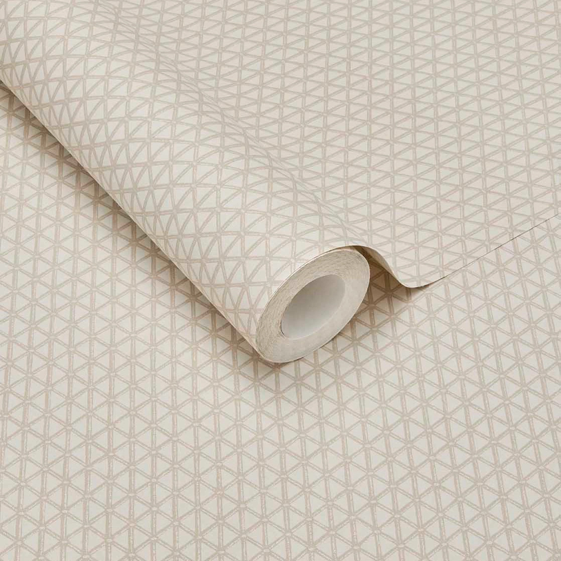 Eijffinger krém és ezüst színű geometriai mintás design tapéta